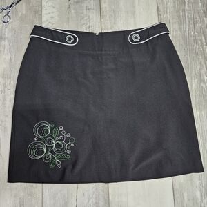 Bette Court Skort Skirt Embroidered 8 Black Golf Tennis Pickleball Active Wear